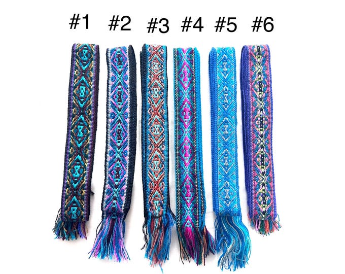 Woven Dance Ceremonial Sash Belt 1 w. x 62.5 l. Inches