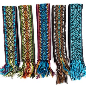 Woven Dance Ceremonial Sash Belt 2 1/4 x 82 Inches image 2