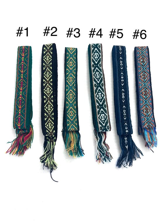 Woven Dance Ceremonial Sash Belt 1 w. x 62.5 l. Inches