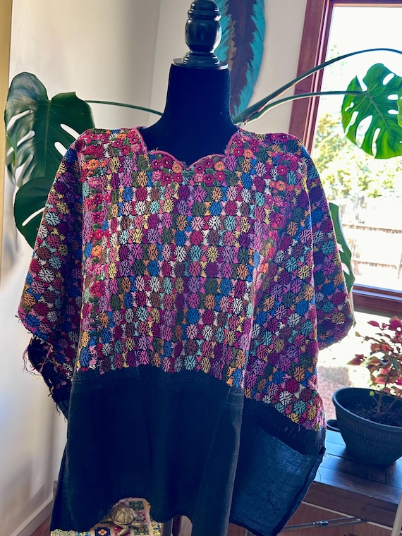 Vintage Guatemalan Huipil Poncho