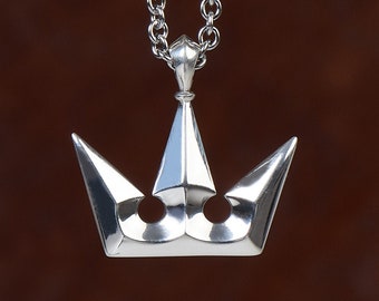 925 Sterling Silver Crown Queen Princess Pendant Necklace Charm Jewelry