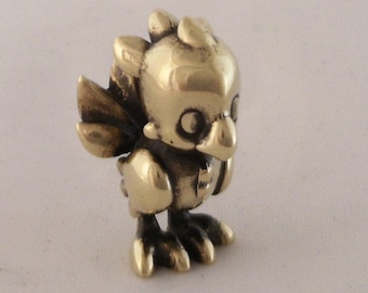 Final Fantasy Chocobo hooggepolijst metalen miniatuurstandbeeld van messing