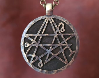 Lovecraft Cthulhu Necronomicum Necklace Pendant Amulet Jewelry