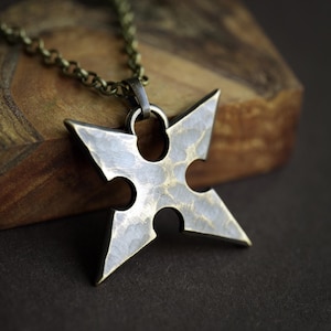 Brass / 925 Sterling Silver Kingdom Heart Roxas Cross Necklace Pendant Jewelry