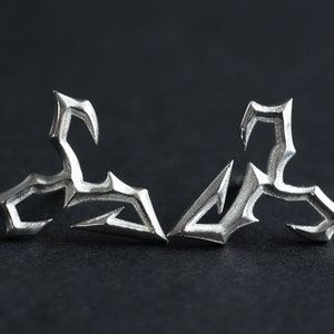 925 Sterling Silver Tidus Zanarkand Abes Stud Earrings from Final Fantasy X