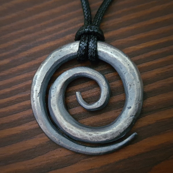 925 Sterling Silver Large Spiral Eternity Viking Celtic Necklace Charm