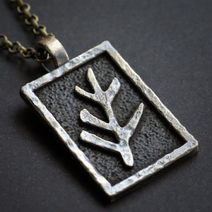 Colgante de collar con símbolo de protección de dioses ancestrales de Cthulhu, hecho a mano por H.P. Lovecraft, amuleto de joyería de latón/plata de ley 925