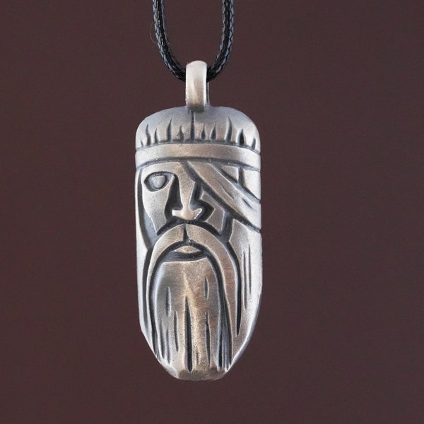 Viking Odin Allfather Necklace Pendant Charm Talisman Jewelry Brass / 925 Sterling Silver With Adjustable String