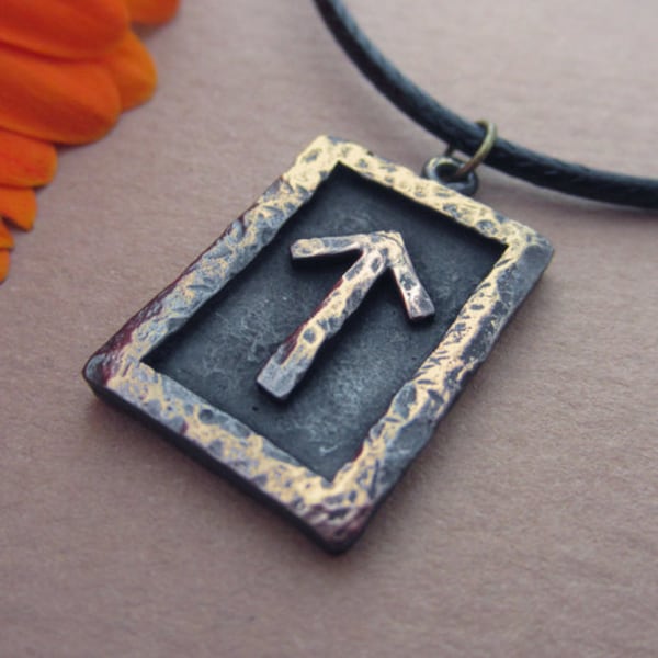 Viking Courage and Bravery Rune Tiwaz - Viking and Norse Jewelry Pendant Necklace