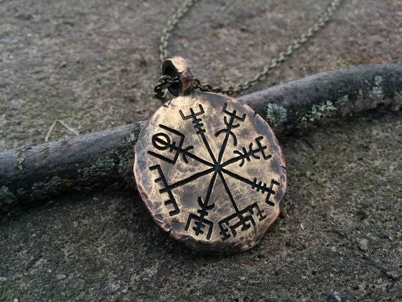 Vegvisir Necklace Viking Compass Traveler's Protective Pendant With Chain Viking Jewelry for Protection and Guidance image 4