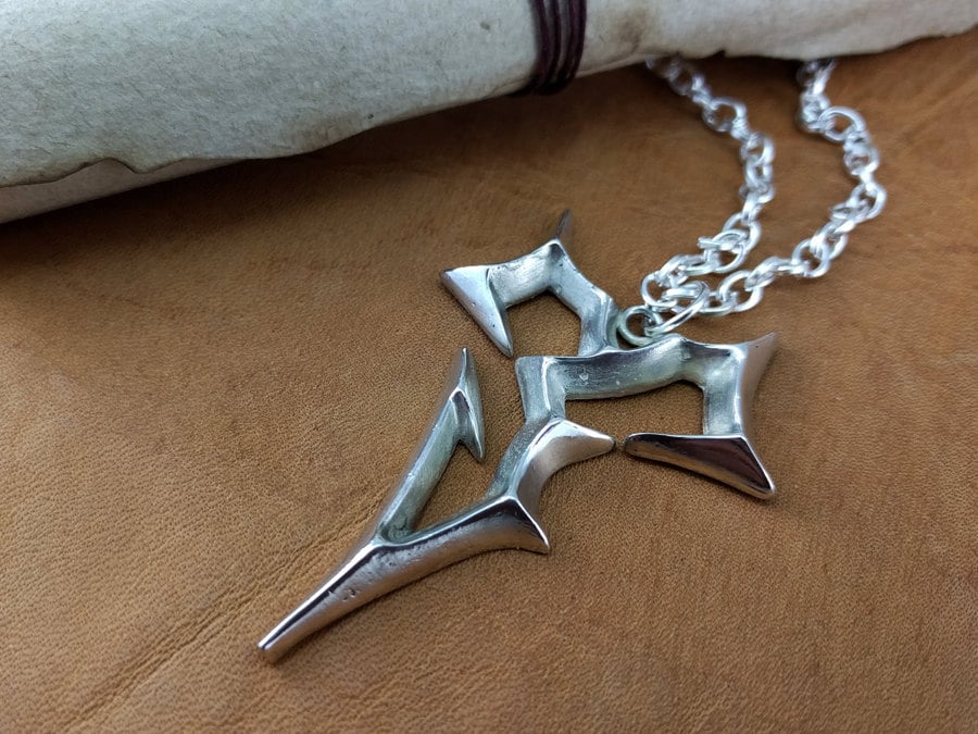 Large Sterling Silver Tidus Necklace From Final Fantasy X - Etsy