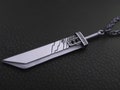 925 Sterling Silver Final Fantasy VII Cloud Buster Sword Necklace Pendant Jewelry
