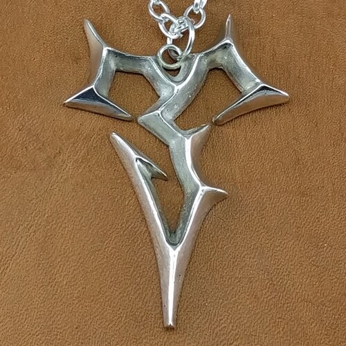 Large Sterling Silver Tidus Necklace From Final Fantasy X Etsy