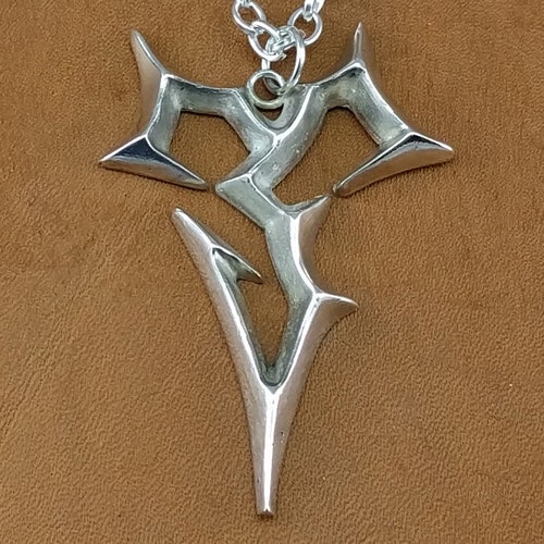 Large Sterling Silver Tidus Necklace From Final Fantasy X Etsy