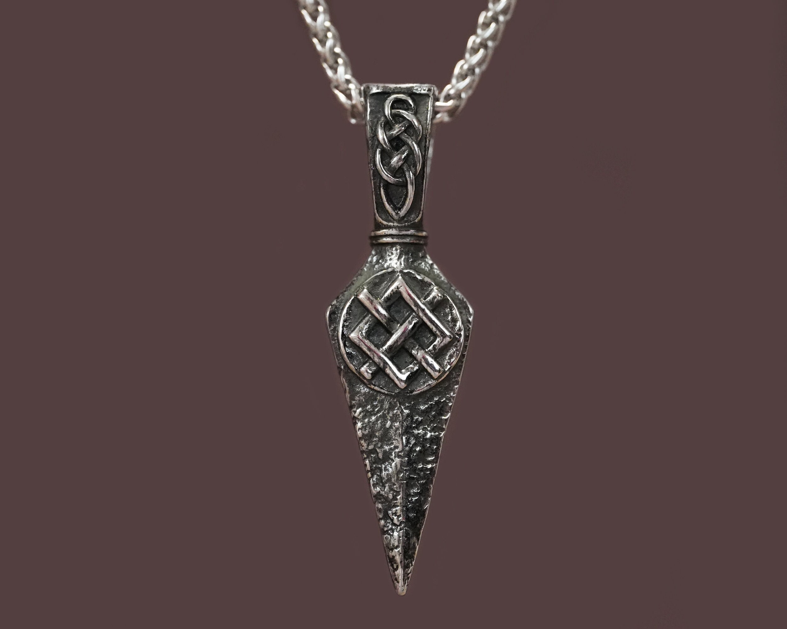 Gungnir Spear Pendant: Viking Arrowhead Necklace, Odin's Gift - Etsy