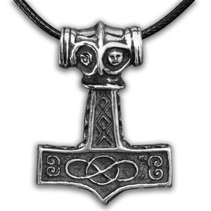 Thors Hammer Necklace 925 Sterling Silver 8th Century Odeshög Authentic Replica Viking Thor Hammer Mjölnir Mjolnir Pendant Amulet Jewelry