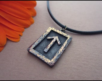 Eolh Protection Rune Pendant – Norse Viking Asatru Talisman – Algiz (Elhaz) Necklace