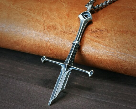 Fantasy Narsil Elven Punk Broken Sword Necklace – A Legendary