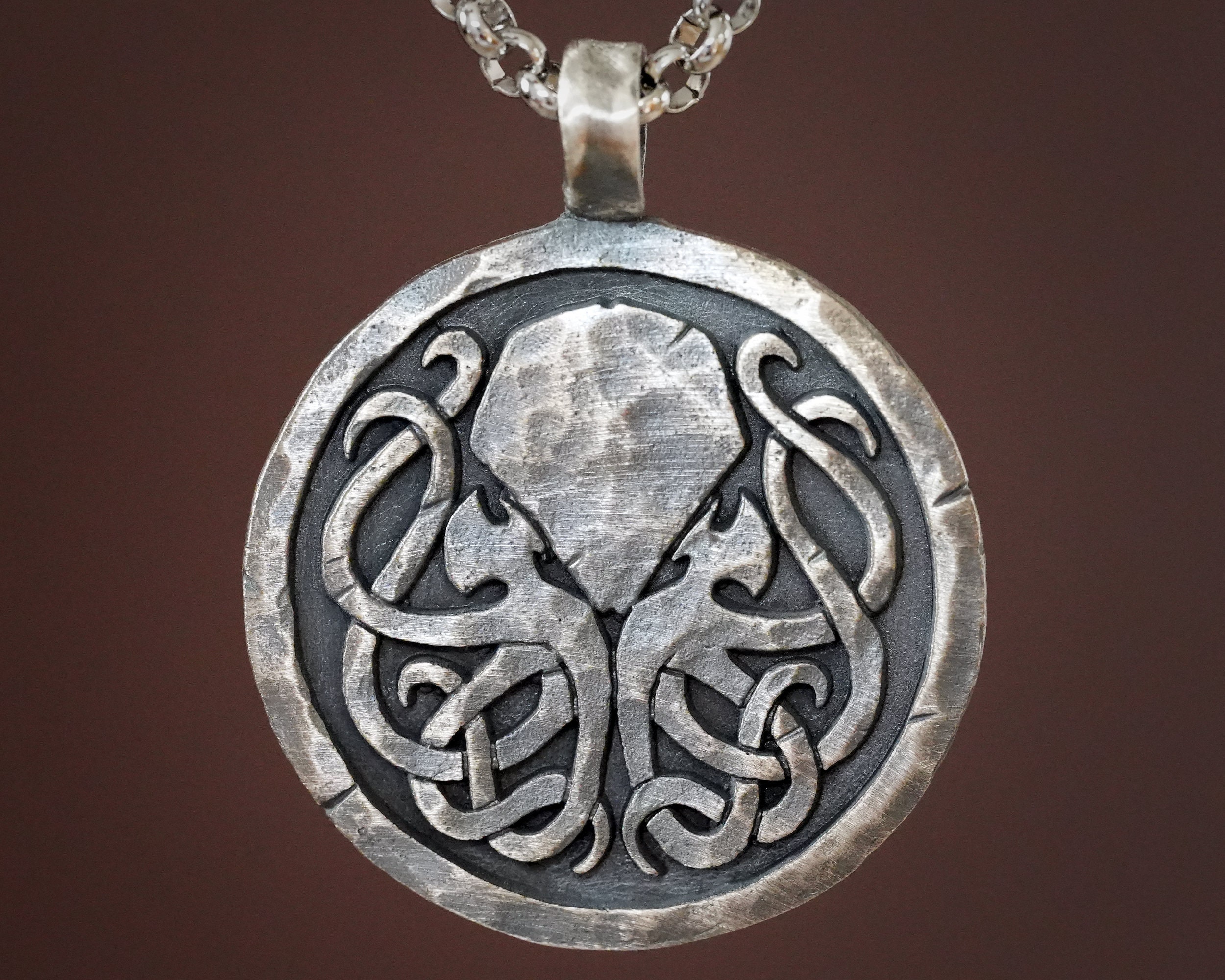 925 Sterling Silver Cthulhu Necklace Pendant Amulet With Chain