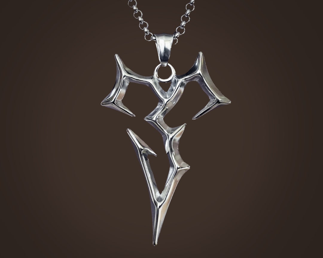 ファイナルファンタジーX シルバーネックレス Large Sterling Silver Tidus Necklace From Final Fantasy X - Etsy