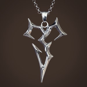 Large Sterling Silver Tidus Necklace from Final Fantasy X