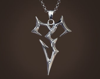 Large Sterling Silver Tidus Necklace from Final Fantasy X