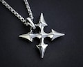 925 Sterling Silver Kingdom Heart Roxas Cross Necklace Pendant Jewelry Book of Prophecies product logo