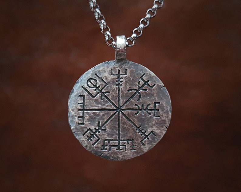 Vegvisir Necklace Viking Compass Traveler's Protective Pendant With Chain Viking Jewelry for Protection and Guidance image 7