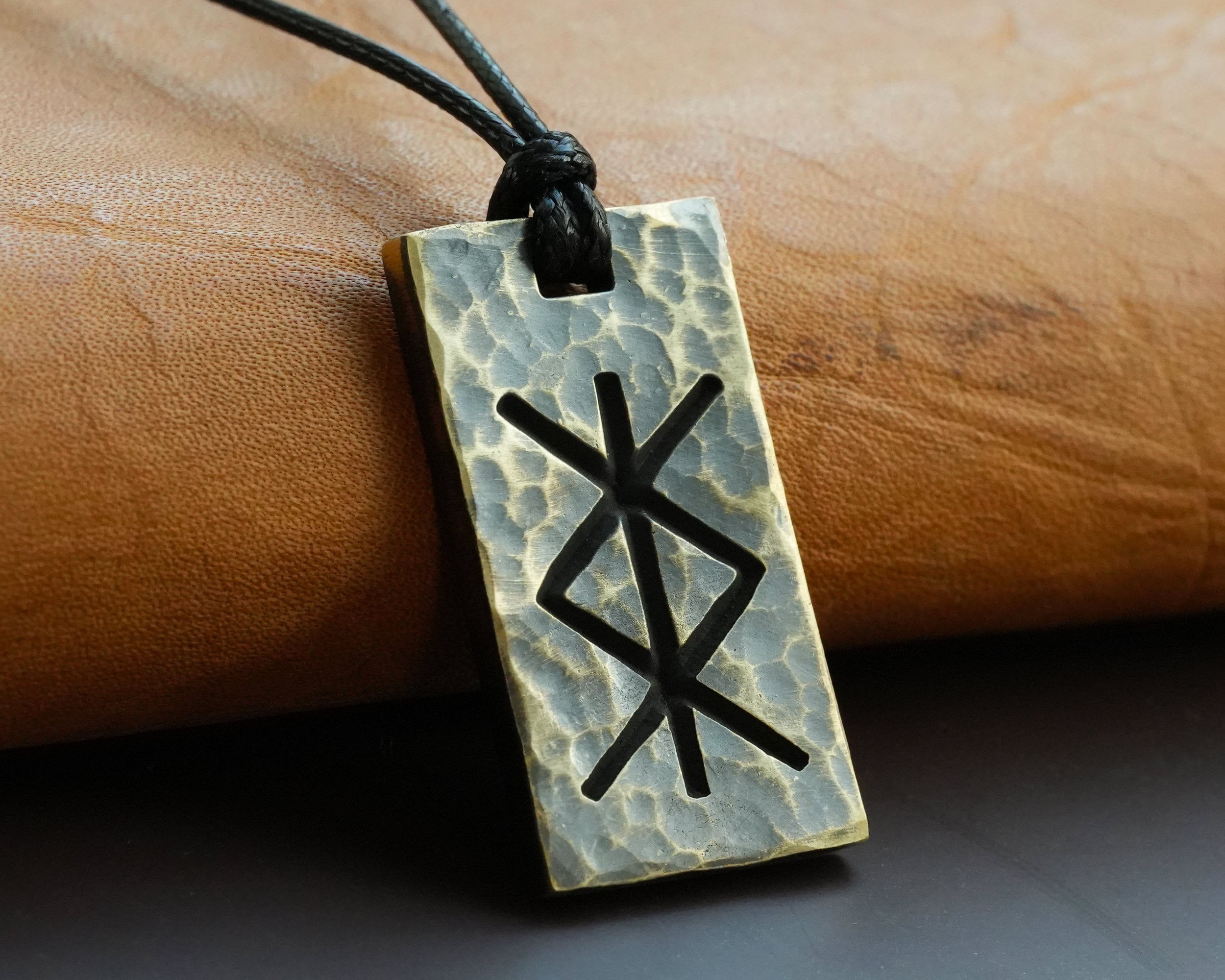 Bind Rune Protection Necklace Viking Elder Futhark Celtic Norse Jewelry ...