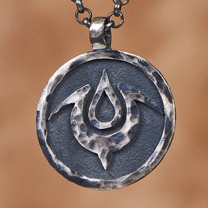925 Sterling Silver Fire Emblem Exalt Solid Metal Pendant Necklace