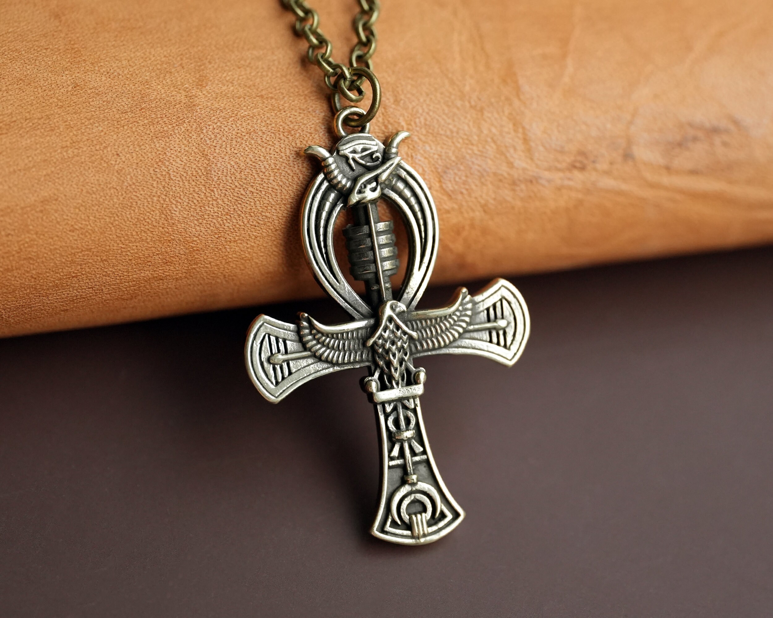 Pendentif Croix Ankh En Argent Sterling De 12,4 Grammes