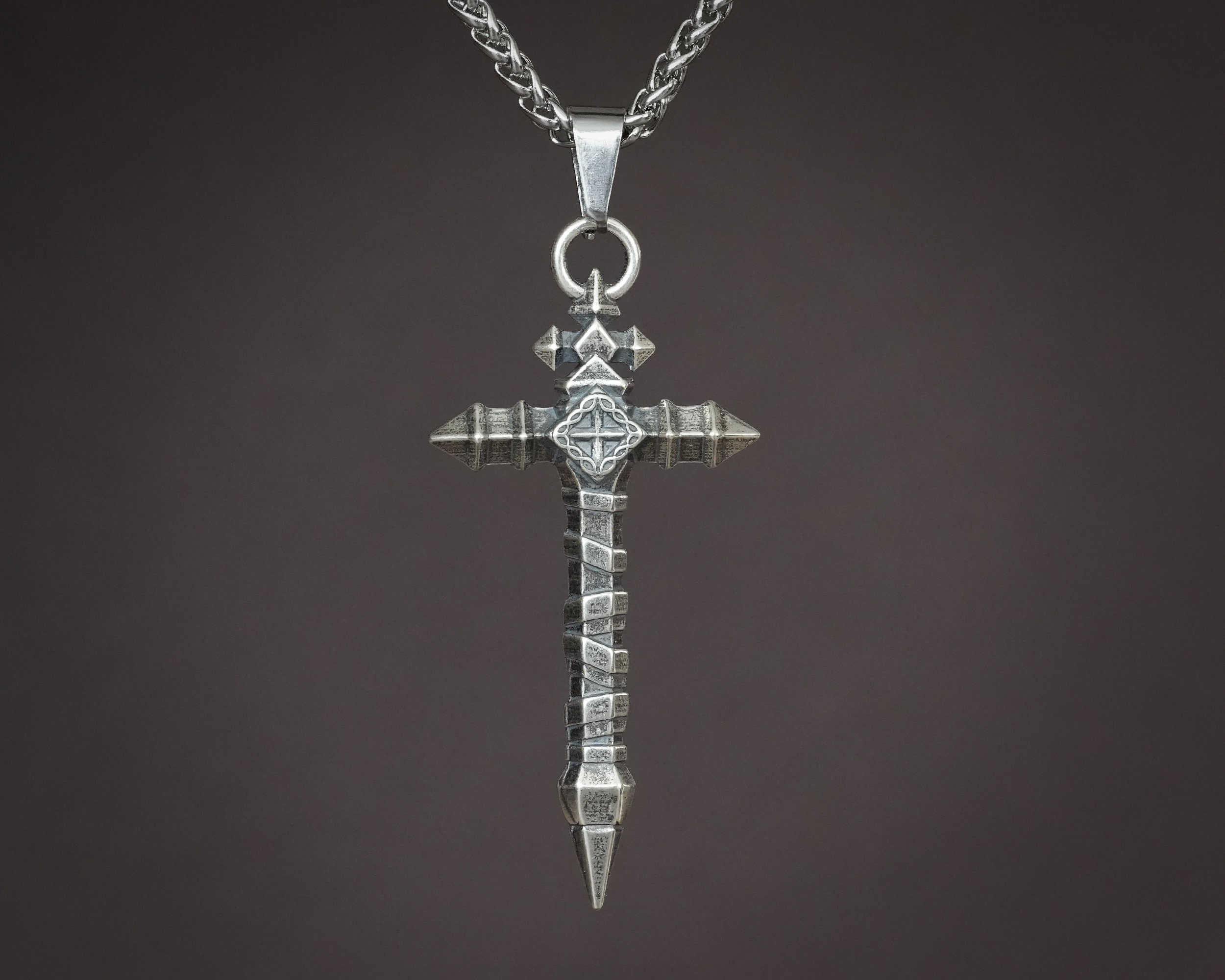 Vampire Killer Combat Cross Necklace Pendant Charm - Etsy