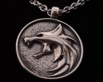 925 Sterling Silver Wolf Necklace Pendant Amulet Jewelry With Chain