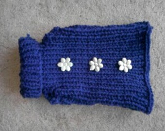 Dog Sweater / Dog Jumper / Knit Sweater with Flowers /  Pet Clothing / Pet Supplies  / Hamster Sweaters