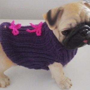 Dog Sweater: Dog Jumper, Puppy Sweater, Puppy Jumper, Small Dog Coat, Small Dog Sweater, Hamster Clothes, Guinea Pig Clothes, Handmade