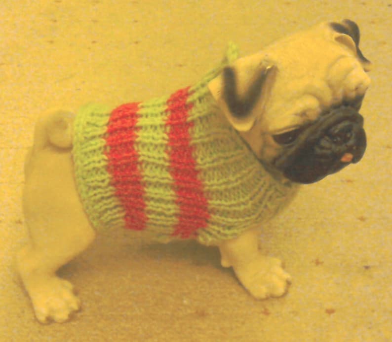 Dog Sweater Red Green Stripes Dog Jumper Pet Clothing Hand Etsy