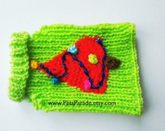 Hand Knit Christmas Dog Sweater: Holiday Pet Jumper
