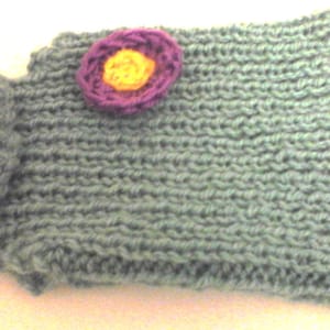 Dog sweater, Dog jumper, Puppy Sweater, Puppy Jumper, X Small dog coat Green Hand Knit Dog Sweater With Flower Decoration