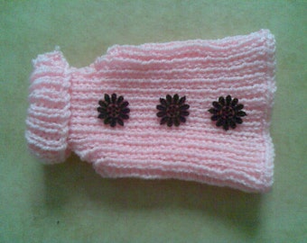 Dog Jumper, Warm Pink Sweater, Pet Clothing, Chihuahua clothing, Teacup Puppy Sweater, Dog Sweater Small, Hamster Clothes, Dog Sweater