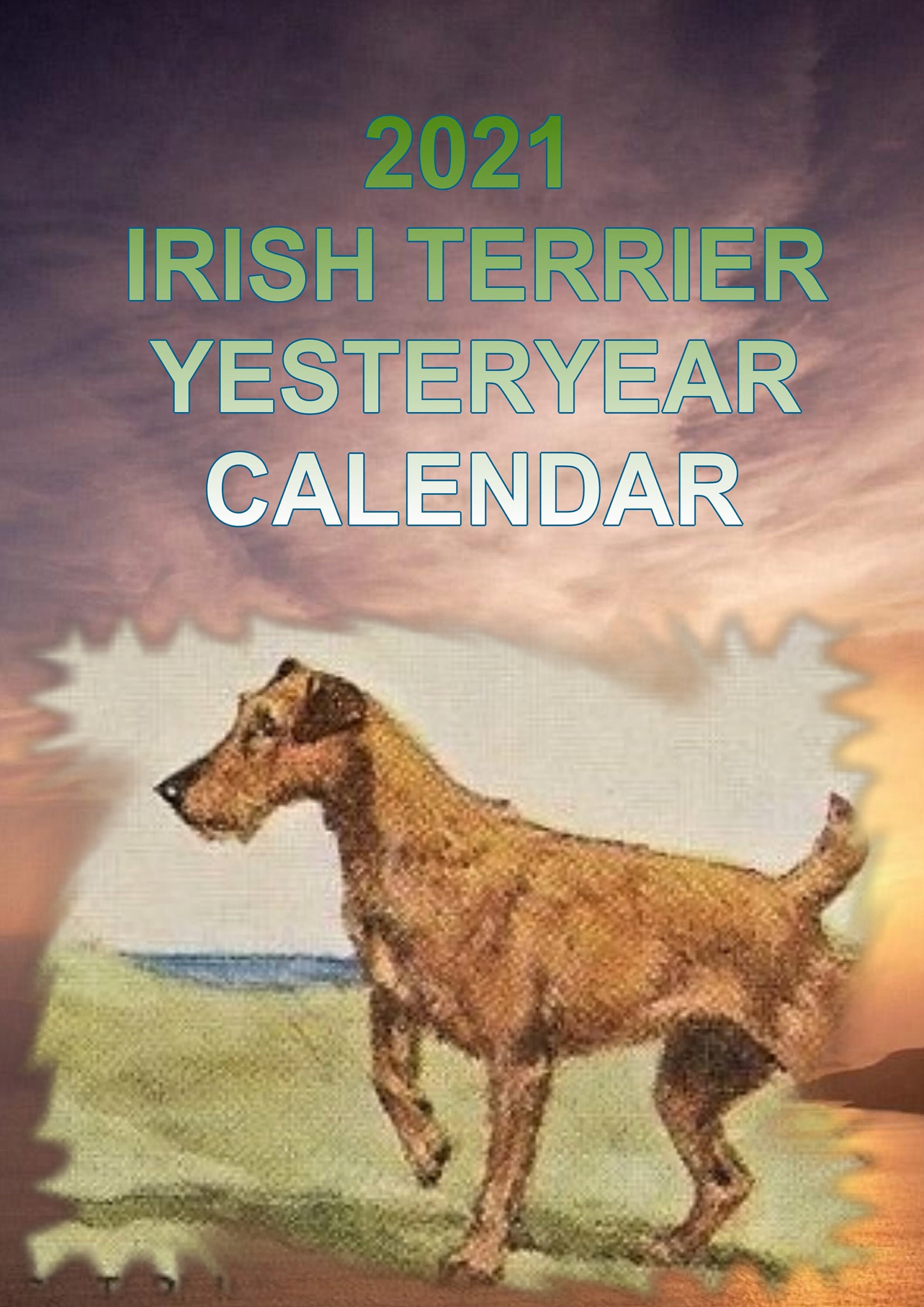 NEW 2021 IRISH TERRIER Dog yesteryear calendar freepost | Etsy