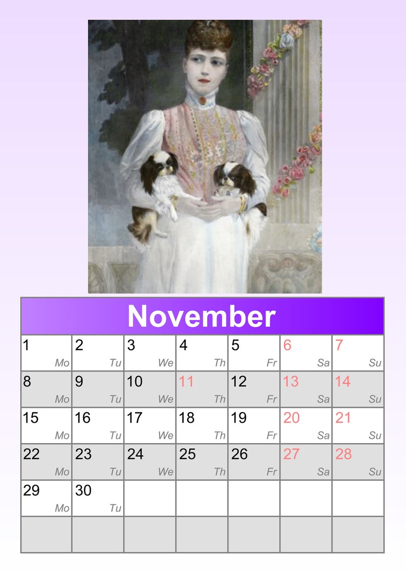 NEW 2021 JAPANESE CHIN Dog yesteryear calendar freepost inland | Etsy