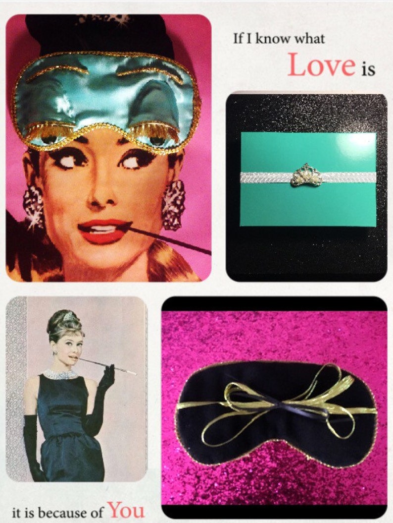 Breakfast at Tiffany's Eye Mask / Sleep Mask Holly Golightly Inspired