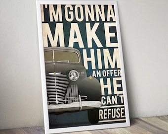 The Godfather poster, The Godfather print, Gift For Him, Gift, Movie Print, Movie Poster, Movie, Sale, Black Friday, Christmas, Cyber Monday