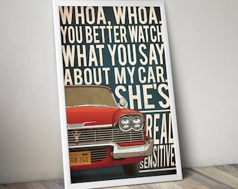 Christine Poster, Christine Print, Christine Filmplakat, Geschenk für Ihn, Filmposter, Filmdruck, Verkauf, Black Friday, Weihnachten, Geschenk