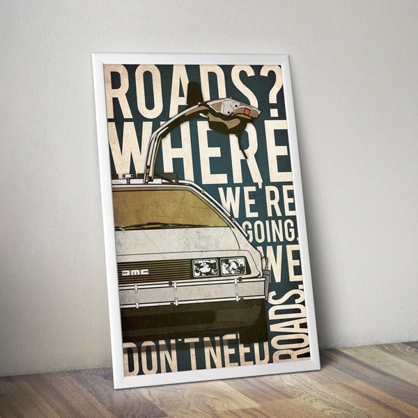 Back To The Future Poster, Back To The Future Print, Gift For Him, Movie Poster, Movie Print, Sale, Christmas, Black Friday, Cyber Monday