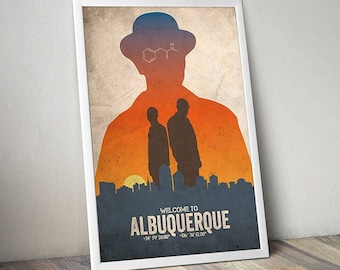 Breaking Bad Poster, Breaking Bad Druck, Albuquerque, Geschenk für Ihn, Geschenk, Film Poster, Film Druck, Verkauf, Geschenk für sie