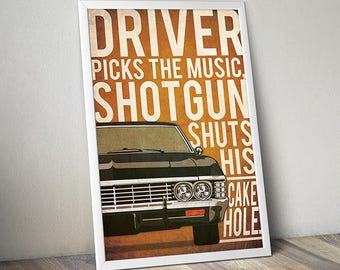 Supernatural Poster, Supernatural Druck, Geschenk, Für Ihn, Geschenk für Sie, Film Poster, Film Druck, Verkauf, Black Friday, Cyber Monday, Weihnachten