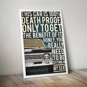 Death Proof Poster, Death Proof Print, Death Proof Movie Art, Wall Decor, Gift For Him, Gift For Her, Movie Poster, Movie Print, Sale
