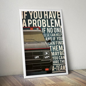 The A-Team poster, The A-Team print, A-Team Artwork, Gift For Him, Father&#39;s Day, Movie Poster, Movie Print, Sale, Christmas, Black Friday