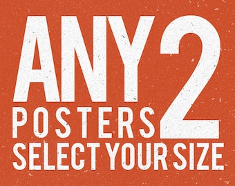 SALE, Bundle-Angebot, Set mit 2 Drucken, Rabatt-Promo, zwei beliebige Poster, Wanddekoration, Wandkunst, Wählen Sie Beliebig 2, Filmplakat, Movie Print, Verkauf